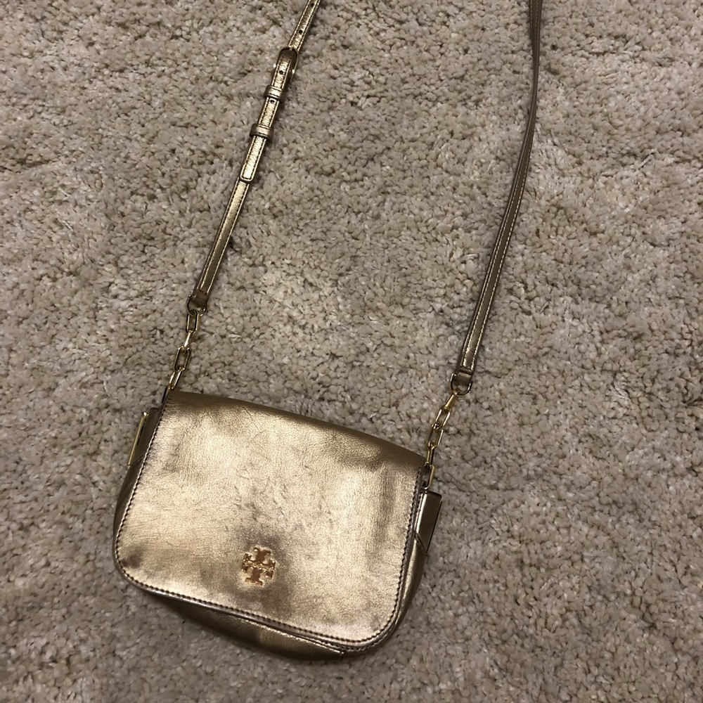 Metallic Gold Tory Burch Crossbody
